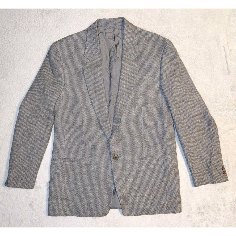 Vintage Basile 100% Wool Sports Jacket Single Button Made In Italy See Descripti